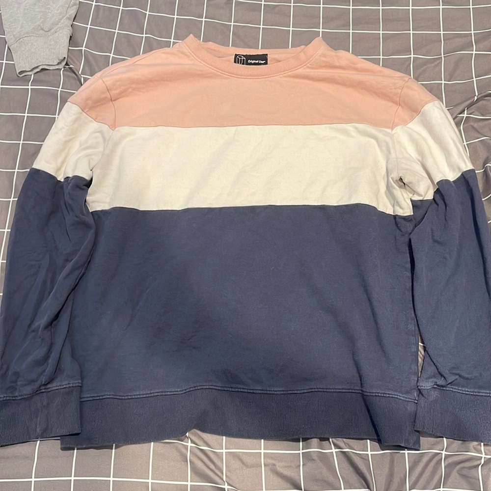 Target Brand Original Use Men’s Pink, Blue, & White Sweater. Size: Large